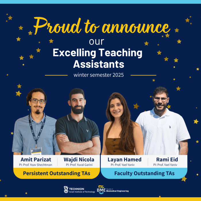 Outstanding Teaching Assistants – Winter Semester 2025